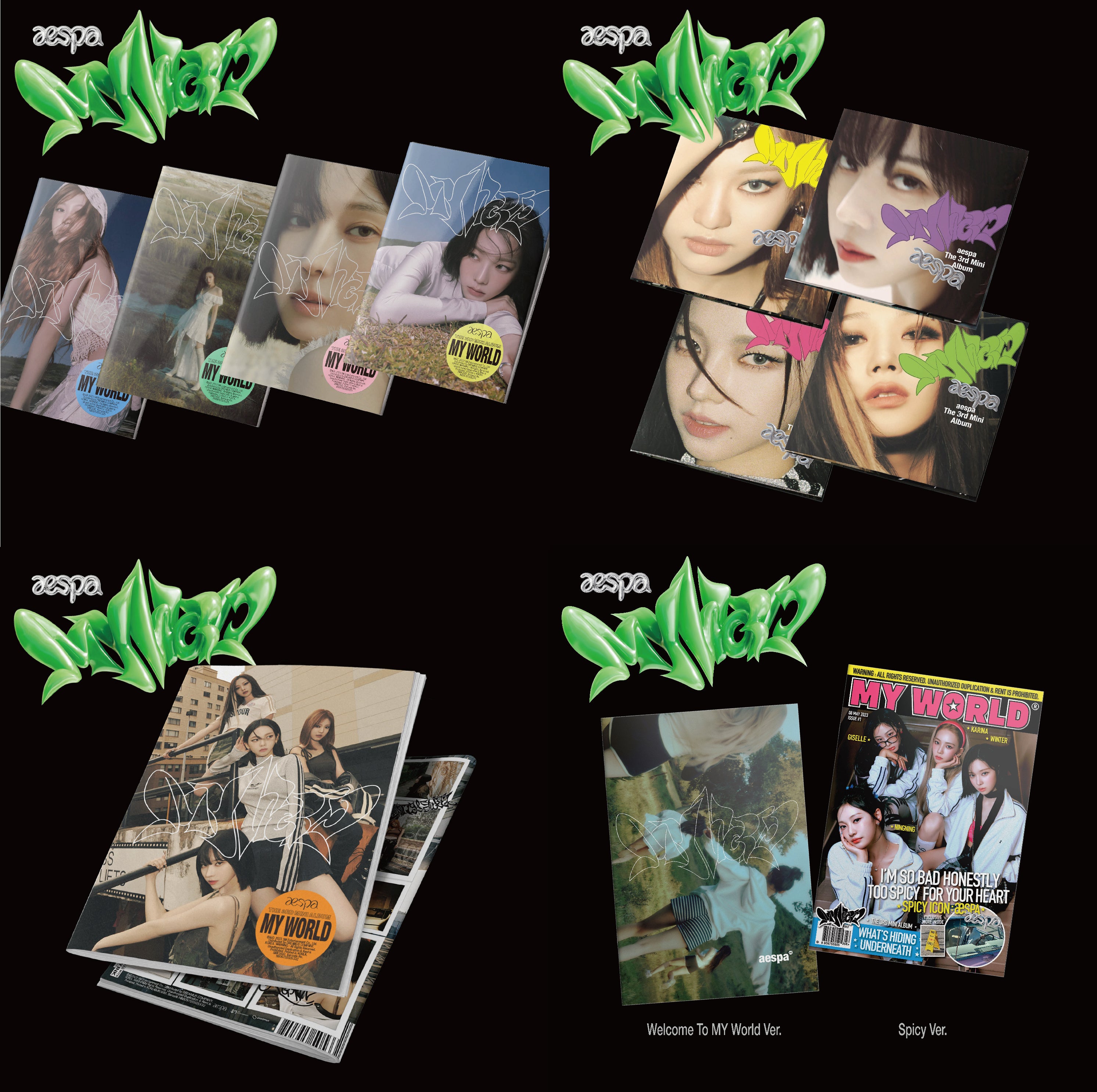 MY WORLD (Intro Ver.)+(Zine Ver.)+(Tabloid Ver.)+(Poster Ver.) 4枚セット