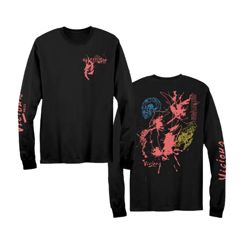 スワーリー・スプレイ長袖Tシャツ