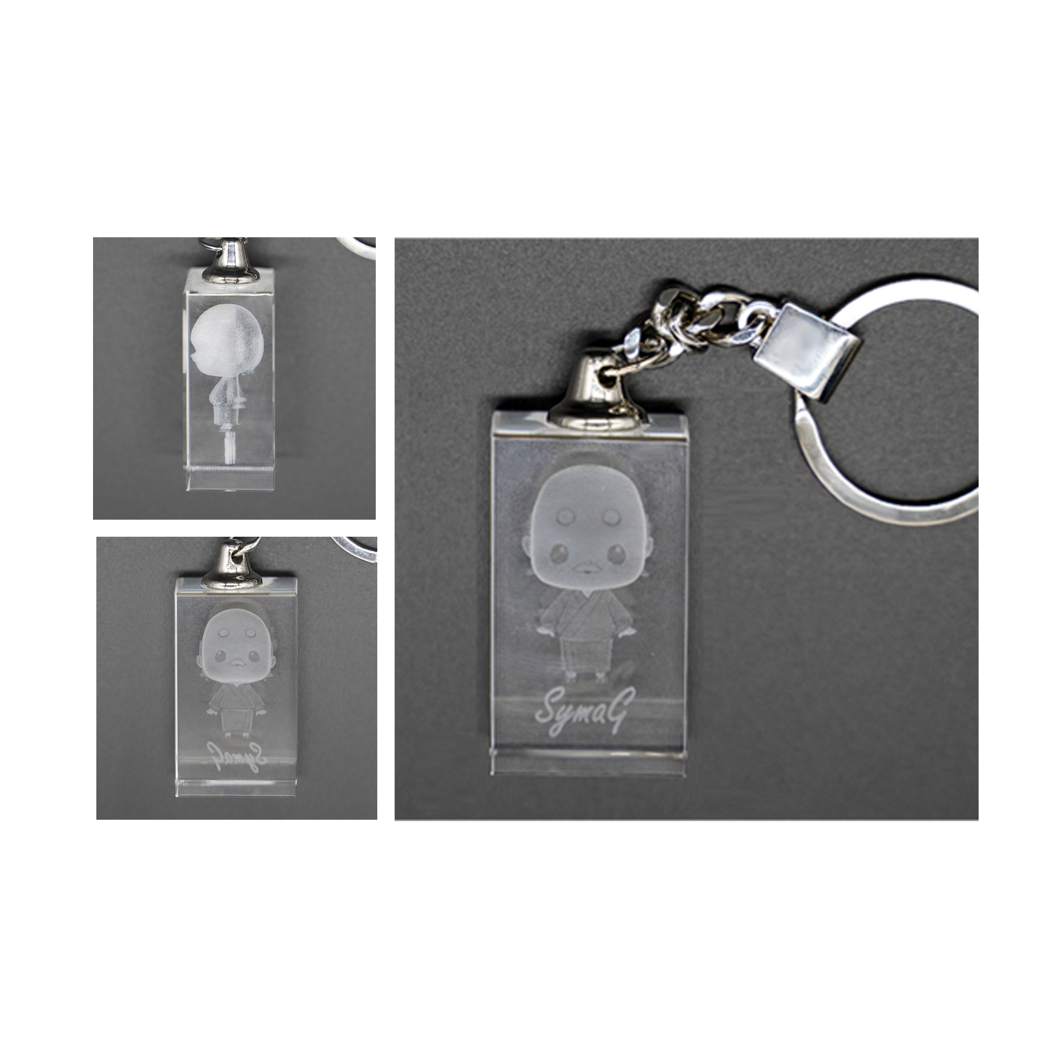 3Dクリスタルキーホルダー