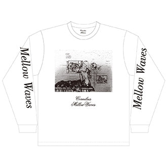 Mellow Waves long sleeve Tee/White×Black