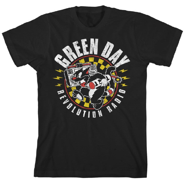 Checker Cat Slim Fit T-Shirt Black