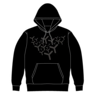 サントニブンノイチ × YYY BIGパーカー BLACK