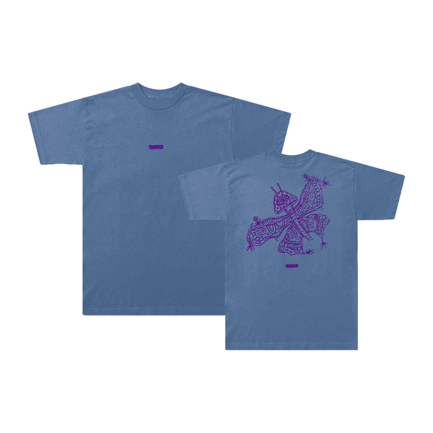 ライフ・ゴーズ・オン・マッシュルーム・バタフライTシャツ