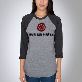 Spray Paint Logo Slim Fit Baseball T-Shirt