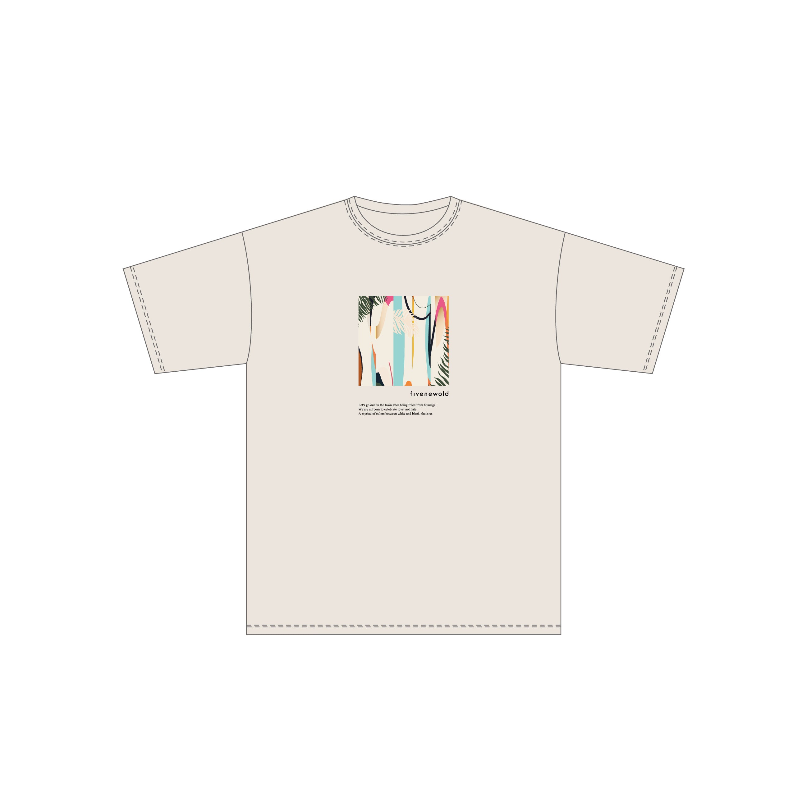 "Painting The Town" T-shirts[Vanilla White]