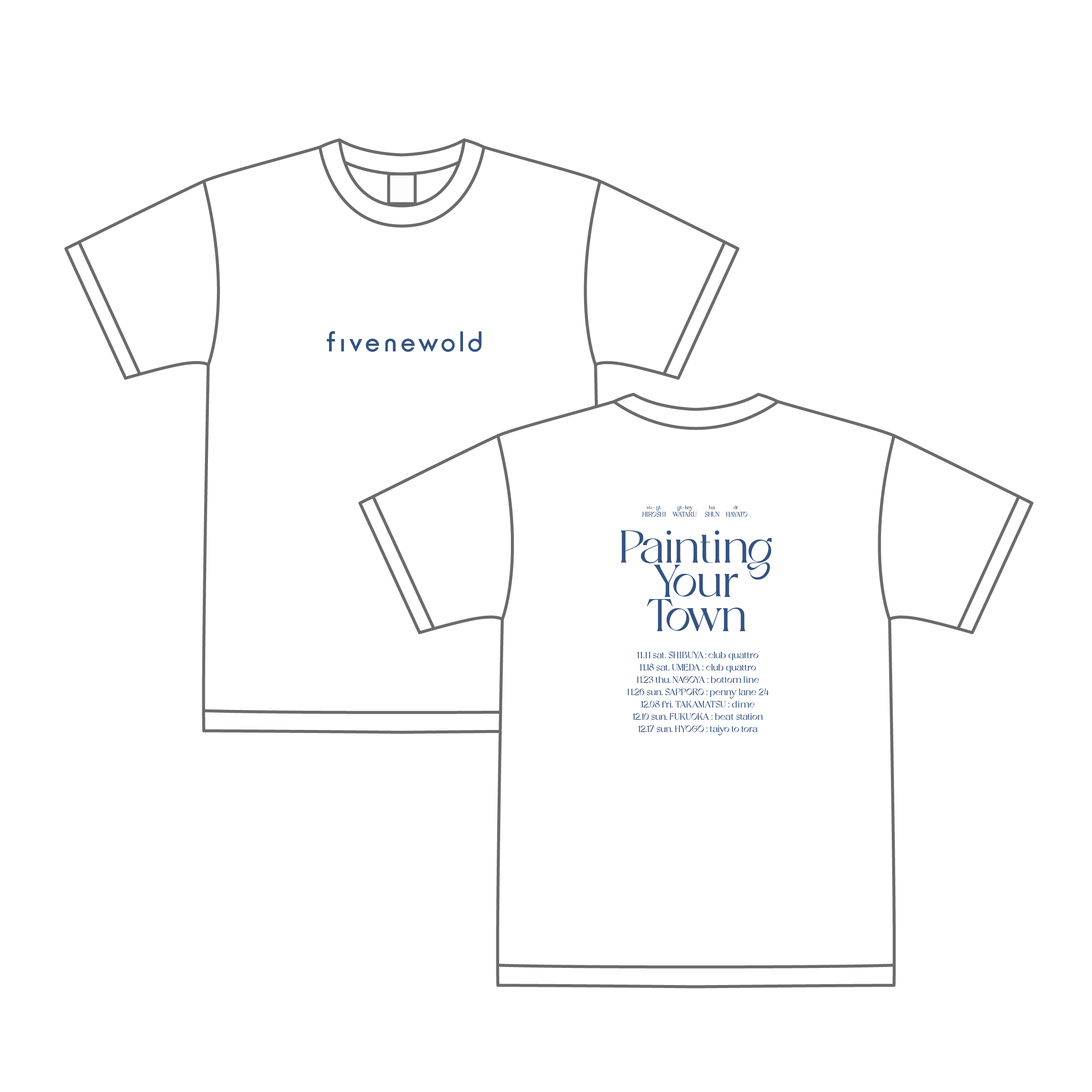 "PYT TOUR" T-shirts[White+Blue]