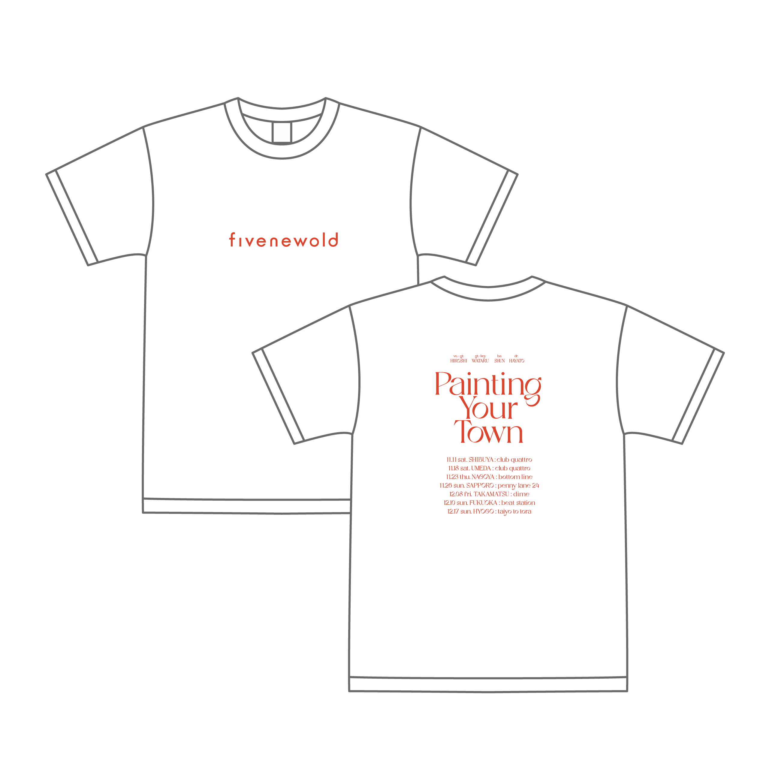 "PYT TOUR" T-shirts[White+Red]