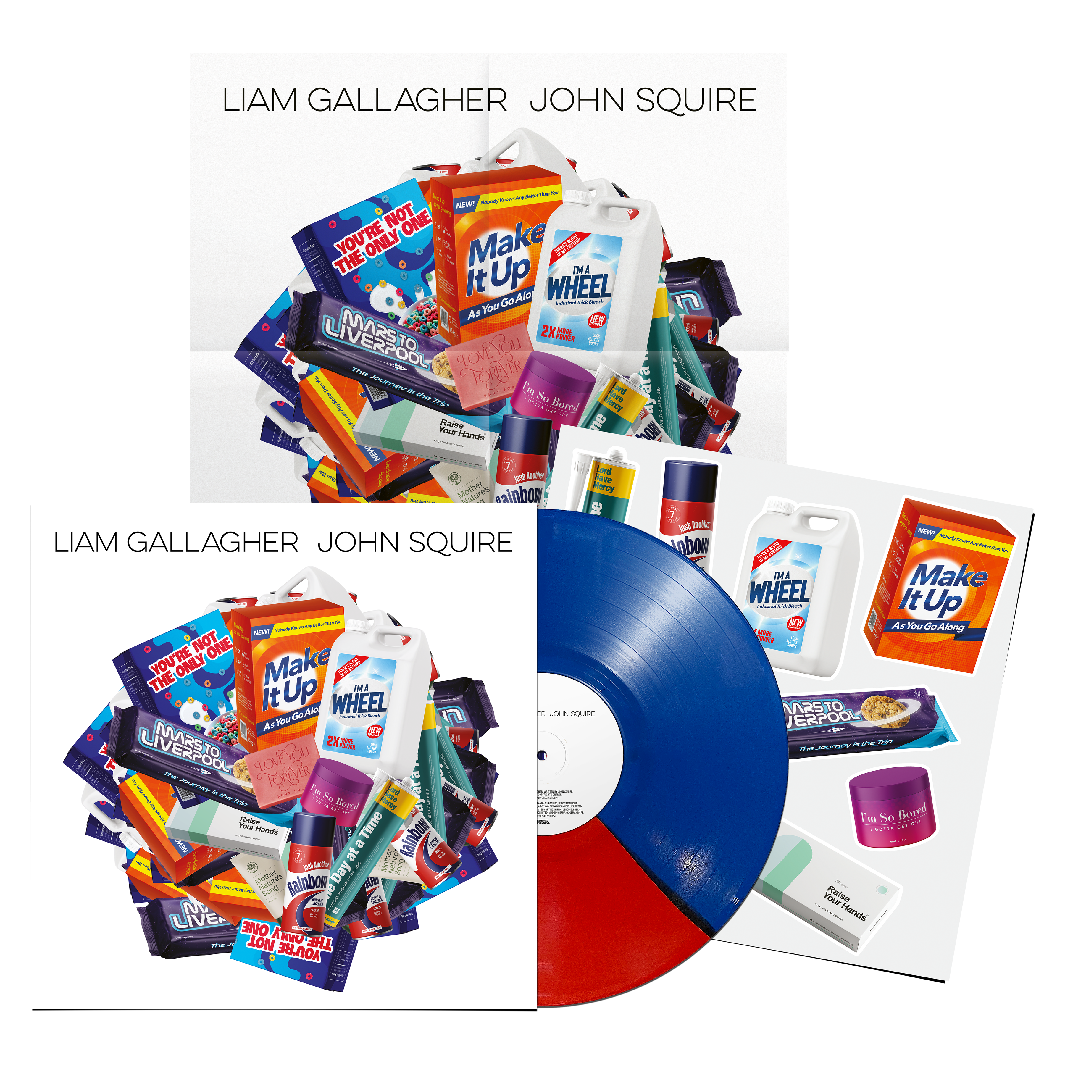 LIAM GALLAGHER & JOHN SQUIRE [STORE EXCLUSIVE SPLIT BLUE & RED VINYL]