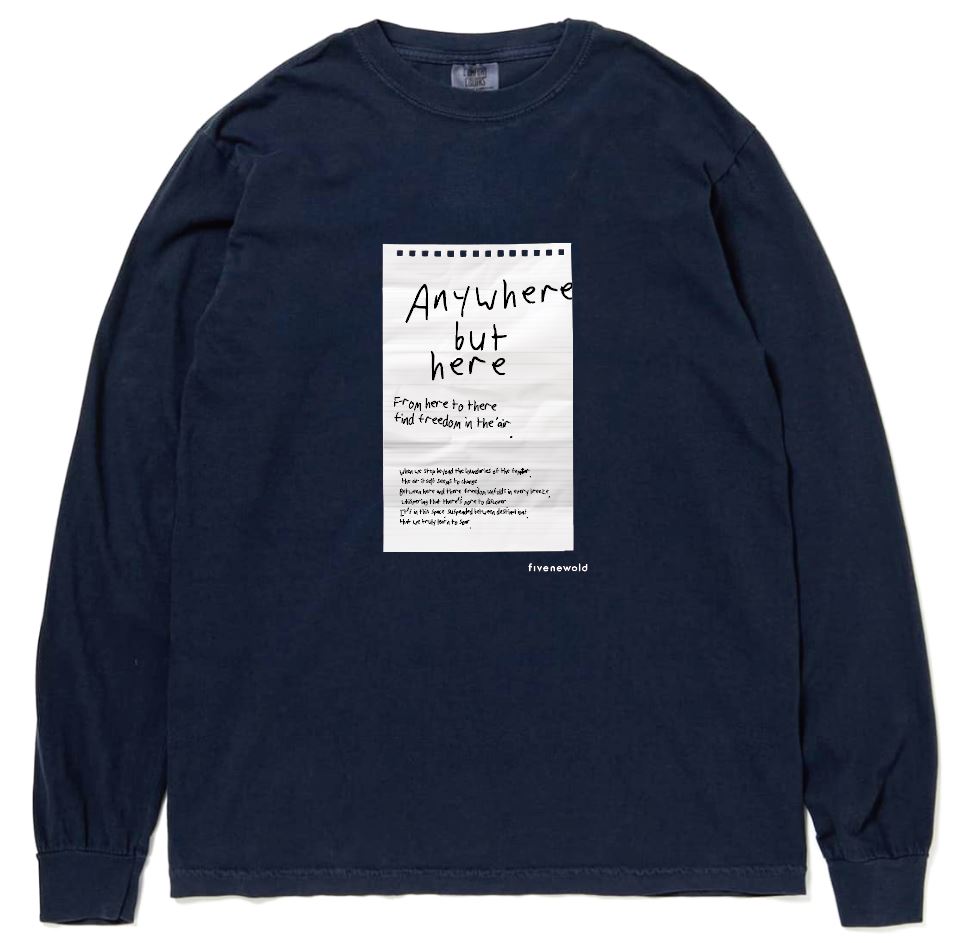 Anywhere but here Long Sleeve[Navy]