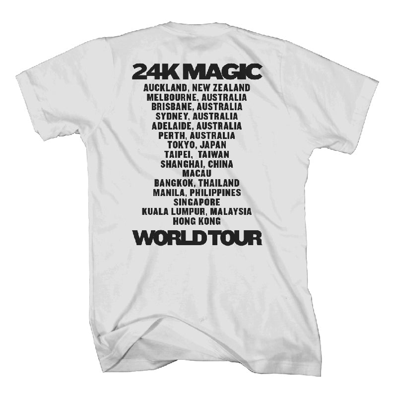 24K・マジック・ブロック・ツアーデート・Tシャツ – ワーナー