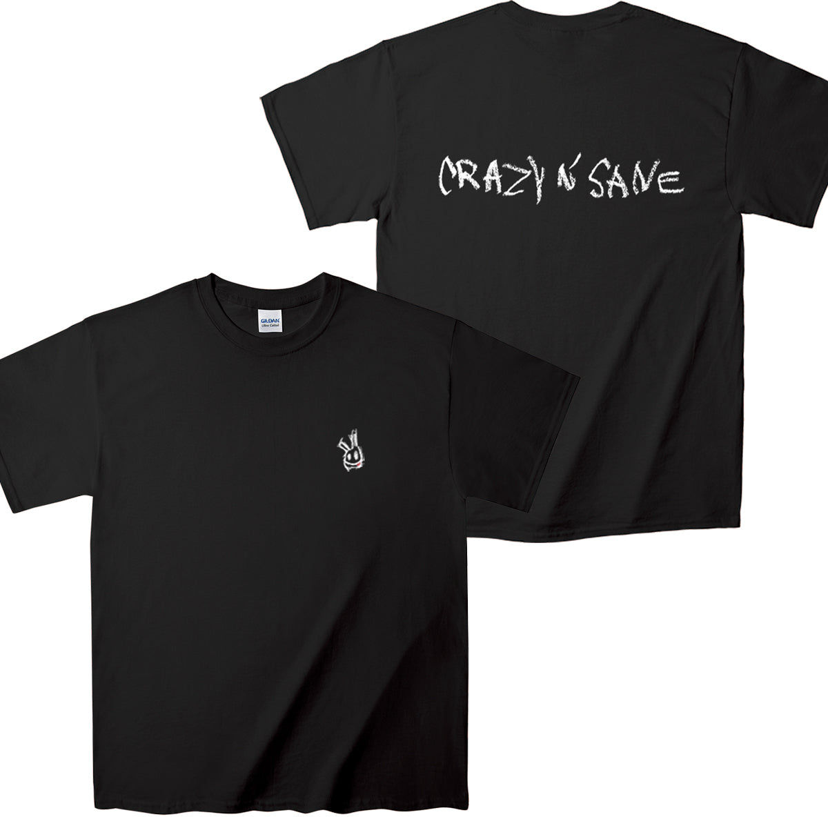 black small crayon logo Tシャツ（黒）