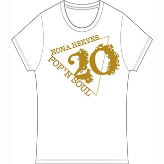 20周年記念Tシャツ｢POP`N SOUL 20｣ホワイト レディース[L]