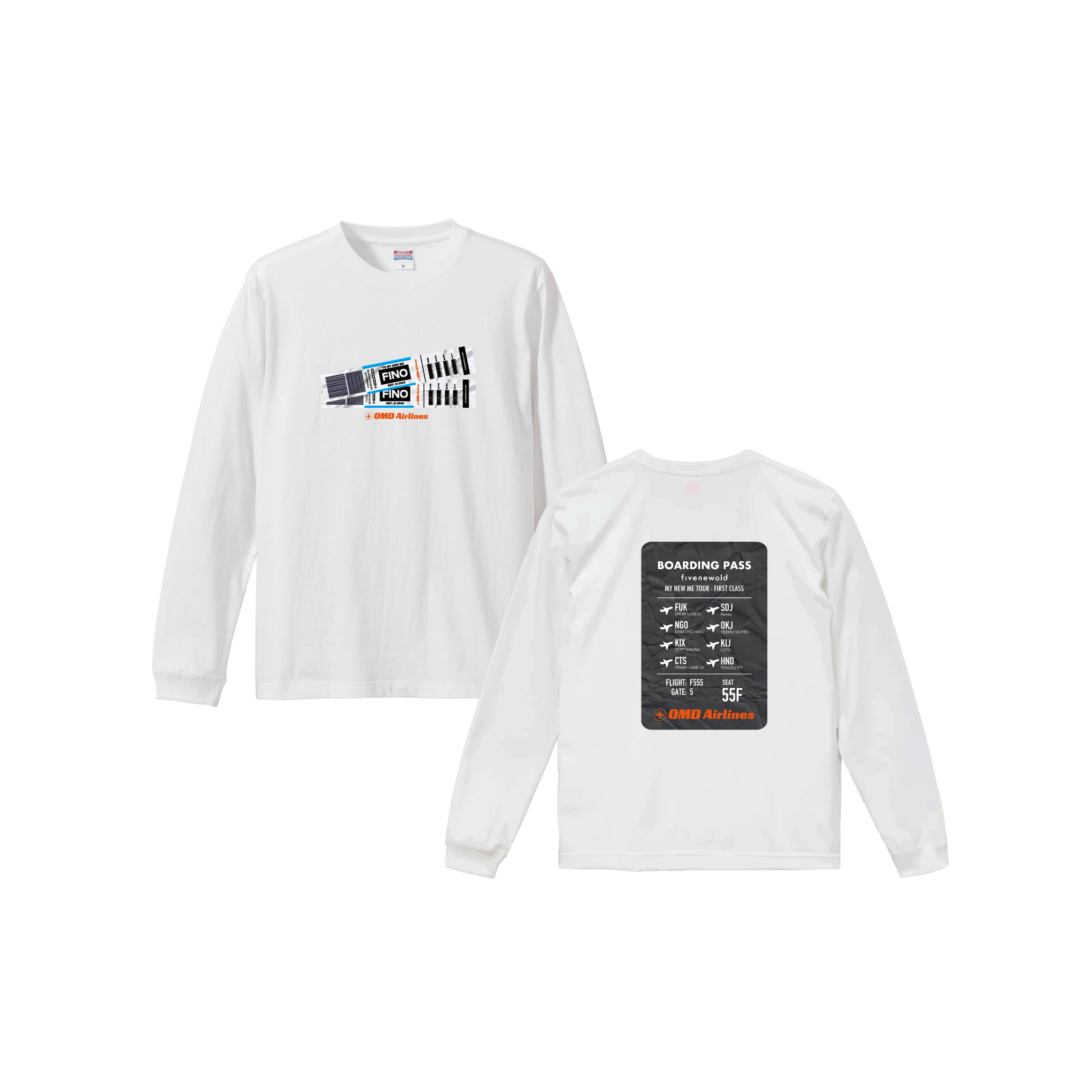 "My New Me" Long Sleeve T-shirts[White]